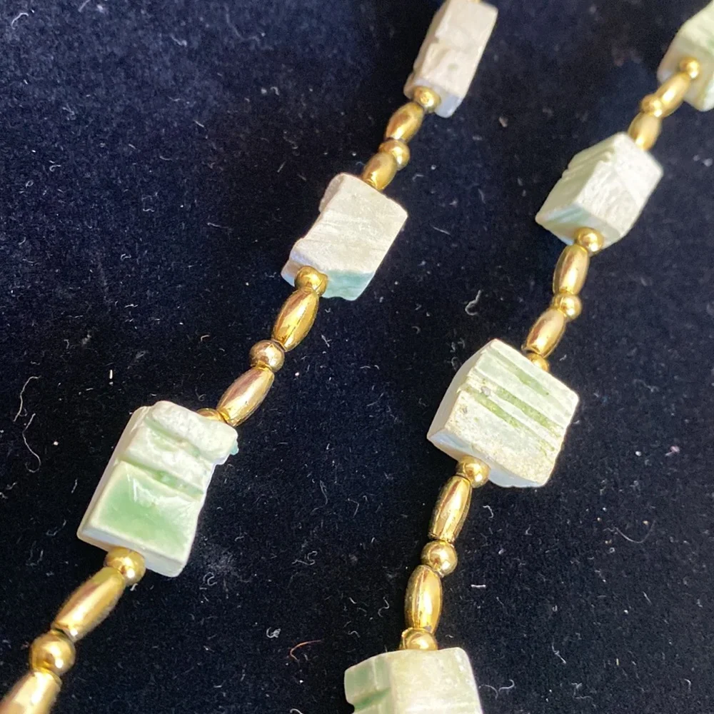 Vintage Scarab Beetle Stone Necklace - Picture 8 of 8